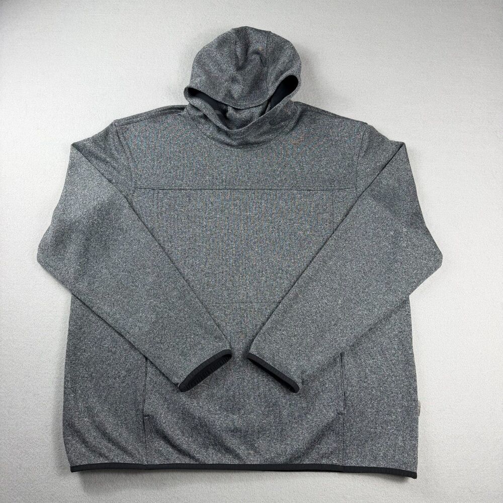 Duluth Trading Men's Size XL Relaxed Fit Neck Gaiter Hoodie Sweatshirt Gray